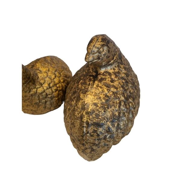 Cast Iron Tray Quail Bird Vintage Made in Japan Golden Partridge Excellent VTG - Picture 7 of 10